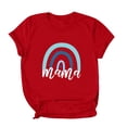 thumbnail image 3 of Midsumdr Oversized T Shirts For Women, Mama Rainbows Print Tees Round Neck Loose Shirts White Black Blouse Casual Short Sleeve Summer Tops Pride T Shirts, 3 of 6