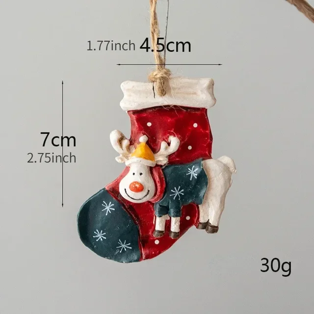 Figuras retro navideñas, adorno de Papá Noel, muñeco de nieve, trineo, árbol, decoración de resina para jardín de hadas, casa de muñecas, decoración del hogar