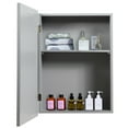 thumbnail image 6 of Gymax Mirrored Medicine Cabinet Wall-Mounted Bathroom Storage Organizer W/Shelf Grey, 6 of 10