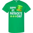 thumbnail image 3 of Inktastic Happy St. Patrick's Day Green Hat and Clovers T-Shirt, 3 of 5
