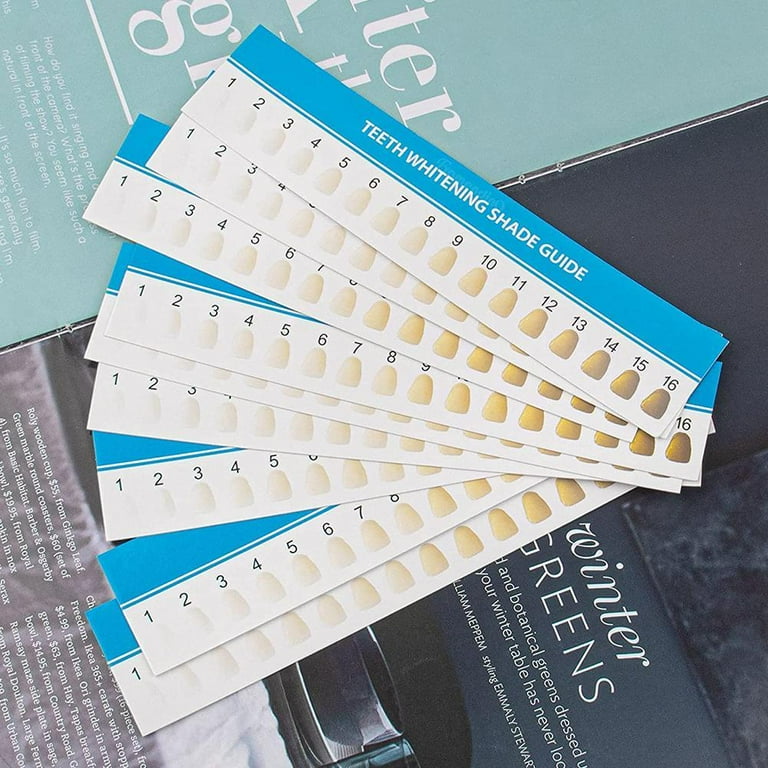 Teeth Whitening Paper Shade Guide 16 Colors Class 3D Card Shade