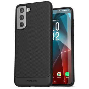 Encased Samsung Galaxy S21 Plus Case (Thin Armor) Slim Flexible Grip Phone Cover (Black)