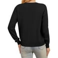 thumbnail image 3 of Uvplove Women's Long Sleeve Cardigan Lightweight Crochet Diamond-Knit Sweater,Black,M-3XL, 3 of 9