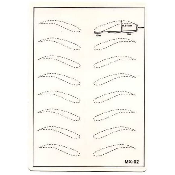 1 Sheet of Checked Brows Permanent Makeup Microblading Brow Practice Skin Lip Mouth Eyebrow Eye Tattoo