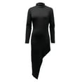 thumbnail image 4 of Liacowi Women Autumn Midi Fitted Dress Solid Color Long Sleeve High Split Bodycon Party Dress, 4 of 8