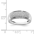 thumbnail image 5 of Auriga 925 Sterling Silver Round Diamond Engagement Band Ring Size 6 for Women, 5 of 6