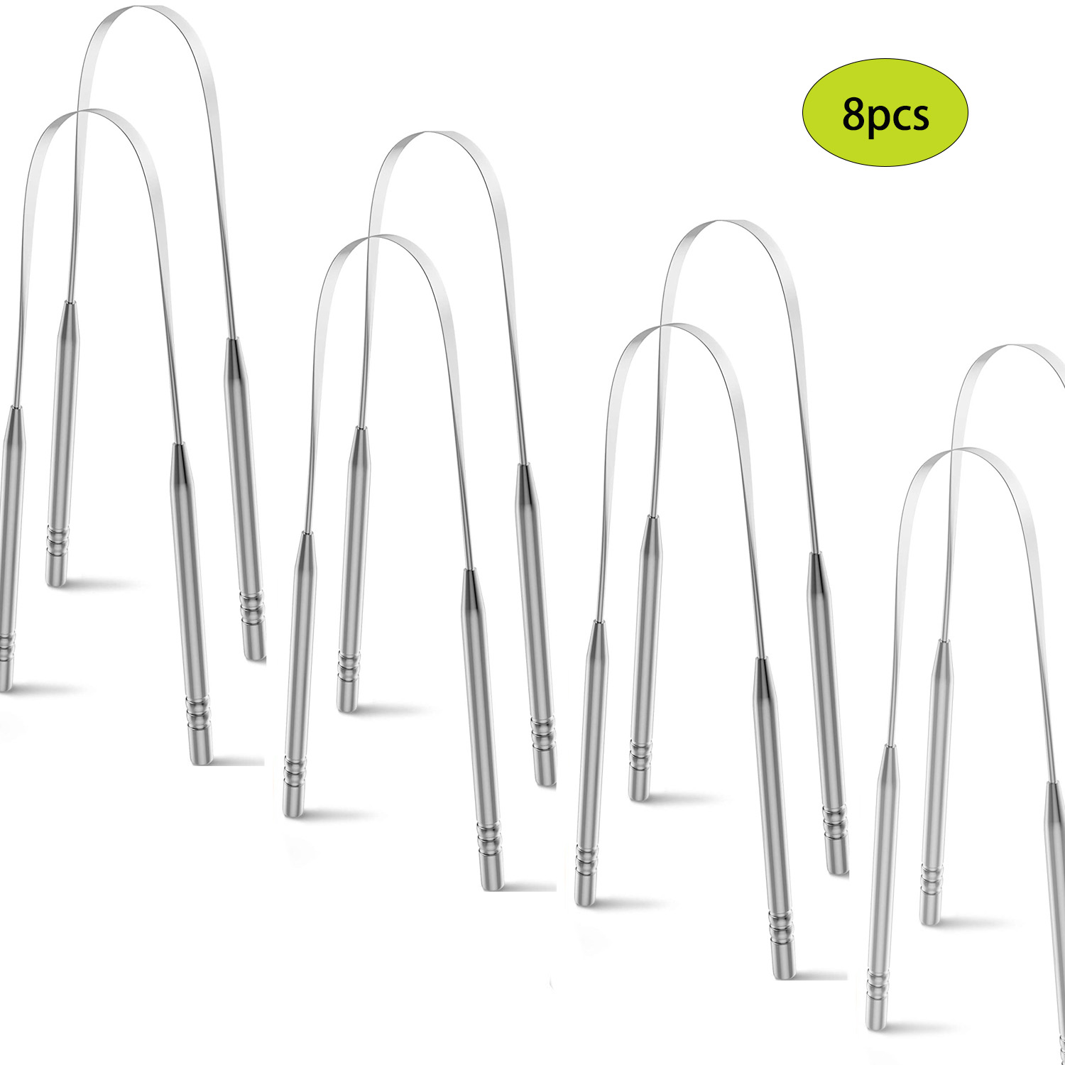 Tounge Scraper Cleaner,Torubia 8Pack Stainless Steel Cleaner Fresh
