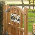 thumbnail image 3 of Teddy Bears Flowers Bees Welcome Sign for Front Door Porch Wreath Door Sign Home Decoration Rustic Farmhouse Style, 3 of 5