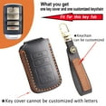thumbnail image 2 of 4-button Key Fob Case Handmade Leather Key Cover Fit for Kia Cadenza 2014-2019 Car Key Holder for Kia K7 K9 2015-2018,with Customized Keychain Engraving Letters Numbers, 2 of 6