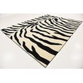 thumbnail image 2 of Unique Loom 3125066 Zebra Animal Print Area Rug, 9 x 12 Feet, Ivory/Black, 2 of 5