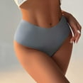 thumbnail image 6 of Womens' Cotton Underpants Comfortable Plus Size Seamless Breathable Desire High Waist Thong Underwear, 6 of 6