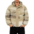 thumbnail image 2 of CharmCyan Men's Oversized Casual Down Jacket With Long Sleeves And Hood Beige S, 2 of 2