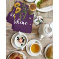 thumbnail image 4 of Purple Sunshine Sunflower Kitchen Dish Towels for Drying Dishes Set of 3, Pastoral Bees Farmhouse Floral Waffle Weave Microfiber Hand Tea Bathroom Towels Quick Dry & Absorbent Towel 15.7x23.6, 4 of 7