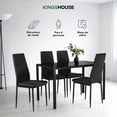 thumbnail image 2 of Juego De Comedor 4 Sillas y Mesa De Vidrio Templado Lexus negro 5, 2 of 7