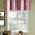 thumbnail image 4 of Red Pink Stripes Valances for Windows, Decorative Rod Pocket Window Valance Curtains, Country Simple Gradient Vertical Lines Short Curtain Drapes for Kitchen/Living Room, 2 Panels, 54" W x 18" L, 4 of 8