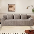 thumbnail image 2 of HSUNNS 71" 3 Setaser Sofa, Comfy Extra Deep Seat 3 Seater Couch for Living Room with Soft Upholstered, Free 3 Pillows, No Assembly Required, Grey, 2 of 6