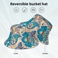 thumbnail image 6 of Balery Vintage Floral Butterflies Sun Hats for Men Women Bucket Hat UPF 50+ Buckey Hat Boonie Hat Foldable UV Protection Hiking Beach Fishing Summer, 6 of 9