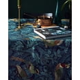 thumbnail image 4 of Rectangle Table Cloth, William Morris Jungle Nightingale Table Cover, Hand-Screen Printed Rich Color Table Cover,for Home Decor,Indoor Outdoor Dining,Picnic,Kitchen(55x87inch/140x220cm), 4 of 4
