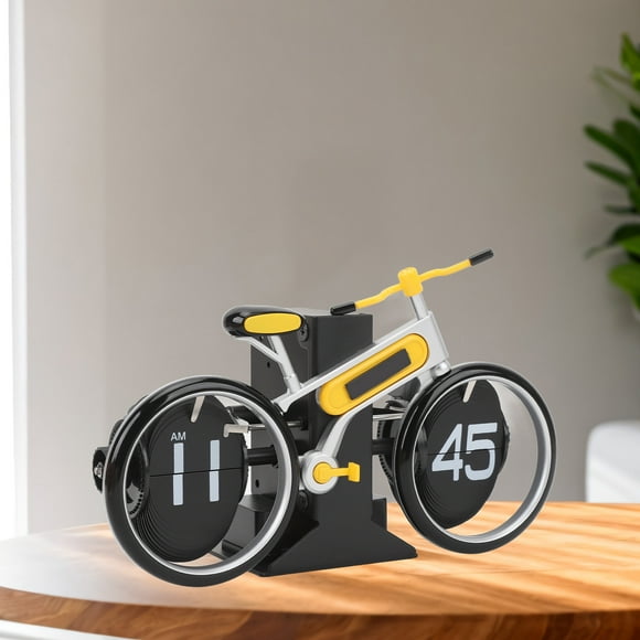 Bike Flip Clock, Flip Desk Clock, Retro Flip Desk Table Clock, Retro Vintage  Shaped Clock for Home Office, Mechanical Desk Clock with Timing Function