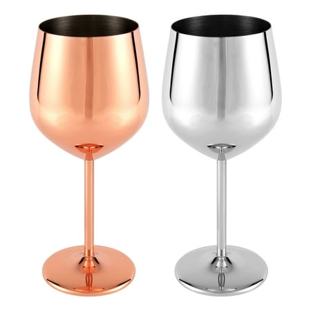 

304 Stainless Steel Wine Glass Goblets Champagne Goblet Glasses Whiskey Cup Silver Gold