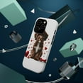 thumbnail image 3 of DistinctInk Tough Case for Apple iPhone 15 Pro MAX (6.7" Screen), Compatible with MagSafe Charging - Valentine's Day Spanish Water Dog Puppy, 3 of 6