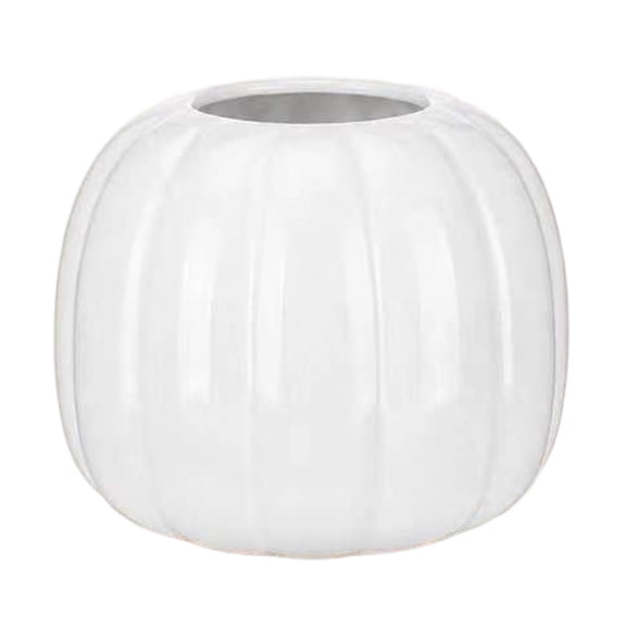 fuxzkrlz 5.5 Inch Resin White Vase, Modern Minimalist Tabletop Flower Vase, Nordic Style Decorative Plant Pot for Fresh Dried Flowers, Home Desk Shelf Office Accent