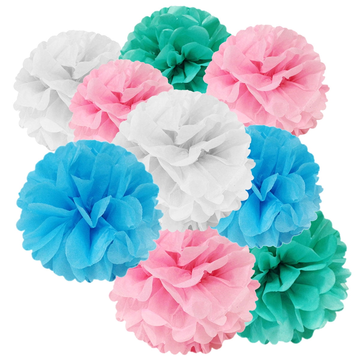 Wrapables® Set of 12 Tissue Pom Pom Party Decorations for