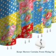 thumbnail image 6 of Pioneer Flower Floral Print Pattern Shower Curtain 72"x72", Bathroom Decorative Shower Curtain Set with 12 Hooks, Waterproof Washable, 6 of 6