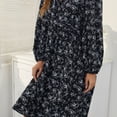 thumbnail image 3 of Vestido largo bohemio floral suelto informal para mujer Vestido largo de manga larga de verano para la playa Zhivalor BST3000997-4, 3 of 5