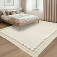 thumbnail image 2 of Washable Area Rug for Living Room, Solid Neutral Non Slip Large Rug with Rubber Backing, Low Pile Stain Resistant Modern Carpet for Bedroom Dining Room, 2×6 ft to 10×13 ft, Camel Gray Blue Black, 2 of 8