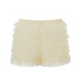 thumbnail image 3 of Women Y2k Ruffle Lace Shorts Summer Elastic Waist Layered Slim Fit Casual Mini Shorts Club Streetwear, 3 of 7