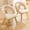 Beige, variant on AOOWOW-Modern Brown Velvet Accent Chairs, Puffy Bubble Ball Chain Dining Chairs with Gold Legs for Kitchen & Dining Room(Set of 2)