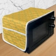 thumbnail image 1 of Abstract Microwave Oven Cover, Geometric Pattern of Dots and Dashed Lines in Retro Style, Water Resistant Organizer with Pockets for Kitchen, 36" x 12", Earth Yellow Turquoise, by Ambesonne, 1 of 4