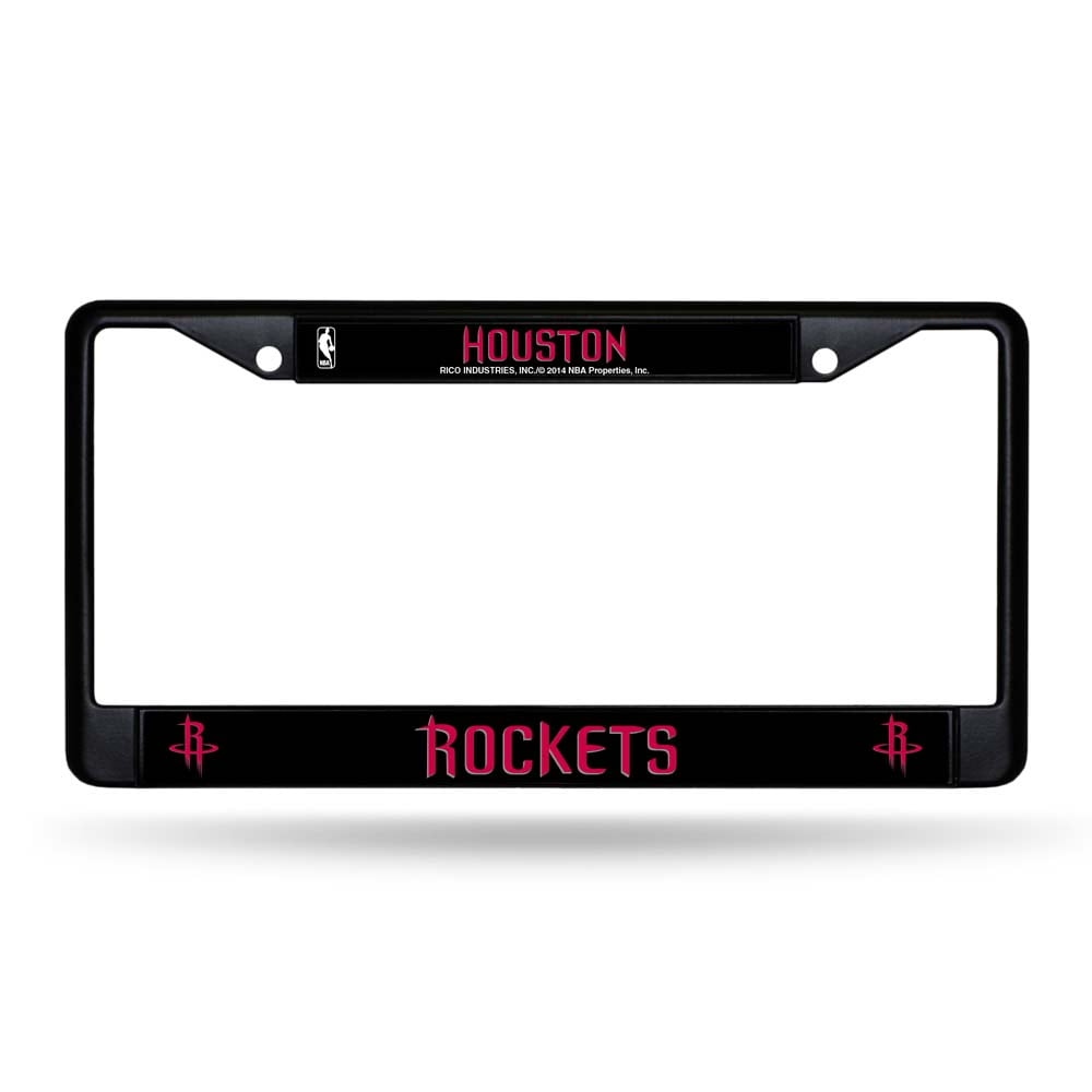 Houston Rockets Black Chrome License Plate