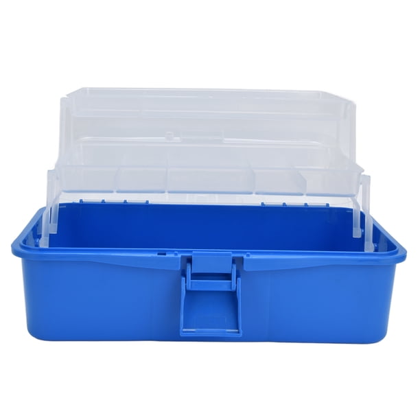 Estuche de almacenamiento portátil, caja de almacenamiento de plástico, organizador de herramientas de capas plegable portátil, caja de herramientas de almacenamiento, diseño de vanguardia