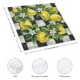 thumbnail image 3 of OBREWY Watercolor Stripes , Buffalo Plaid Lemon Wreath Cloth Napkin Reusable Gift 2 PCS, 3 of 7