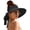 Black, variant on 2026 Sun Visors for Women Wide Brim Beach Hat Foldable Straw Visor Hat Ponytail Summer Packable UPF 50+