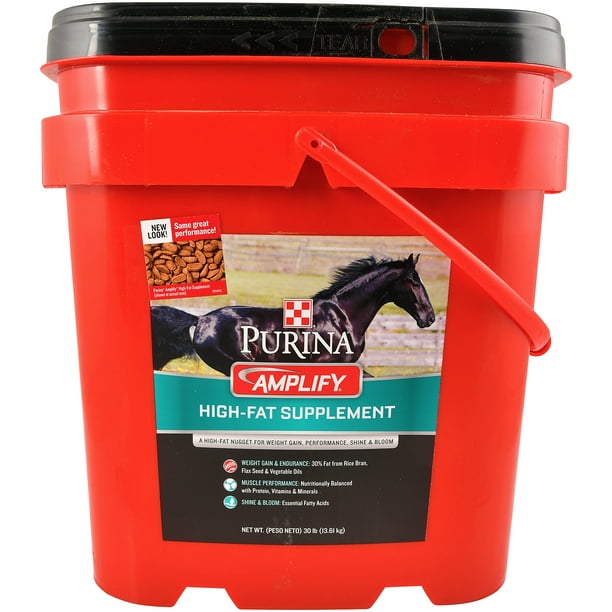 purina animal nutrition purina amplify high fat horse supplement 30lb