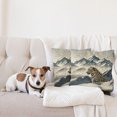 thumbnail image 4 of Ambesonne Leopard Throw Pillow Cover 2 Pack, Boho Mountains and Wild Cat, 20", Cadet Blue and Sand Brown, 4 of 7