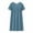 Blue, variant on Nightshirts & Gowns | Summer Cotton Silk D Sleep Dress for Middle Women Loose Fitting Home Wear Elderly Plus Size Dress | 1 Piece