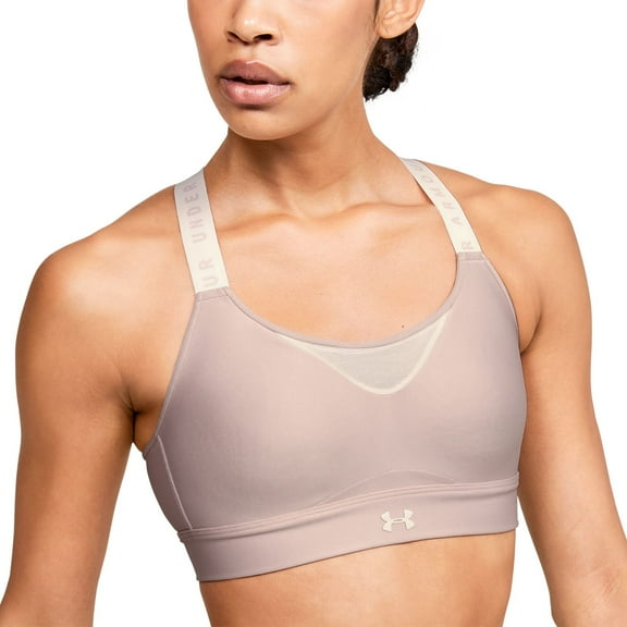 Under Armour Women's Infinity High Impact Sports Bra , Dash Pink (667)/French Gray , Small