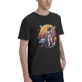 thumbnail image 5 of Astronaut Universe T-Shirt for Men Cotton 100% Summer Tops Women Fashion Casual Short Sleeves Round Collar Short-Sleeve Couple Top Tees, 5 of 6