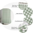 thumbnail image 5 of QueenKer Shower Curtain Sage Green Buffalo Plaid Waterproof Fabric Shower Curtain Set with 12 Hooks, Bathroom Curtains for Farmhouse Home Hotel Holiday Decor, 66" W x 72" L, 5 of 9