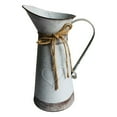 thumbnail image 1 of Shisuyan Rustic Style Flower Bucket Holder Light Grey Iron 1 Pc 4.7*10.6in, 1 of 8
