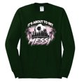 thumbnail image 2 of Wild Bobby It's About To Get Miami Soccer Skyline Sports Men Long Sleeve Shirt, Forest Green, X-Large, 2 of 5
