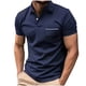 thumbnail image 1 of pstuiky camisetas para hombre, Blusa de manga corta con cuello vuelto, bolsillo exterior y media cremallera de color liso para hombre ropa de hombre xxl, 1 of 5