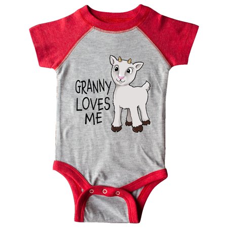 

Inktastic Granny Loves Me- cute goat Gift Baby Boy or Baby Girl Bodysuit