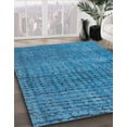 thumbnail image 3 of Ahgly Company Machine Washable Indoor Round Abstract Blue Eyes Blue Area Rugs, 5' Round, 3 of 7