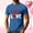 Blue, variant on EchfiProm Mens Graphic Tees White Short Sleeve Shirts Love Heart Graphic Casual Valentine Tops for Big and Tall Men XL