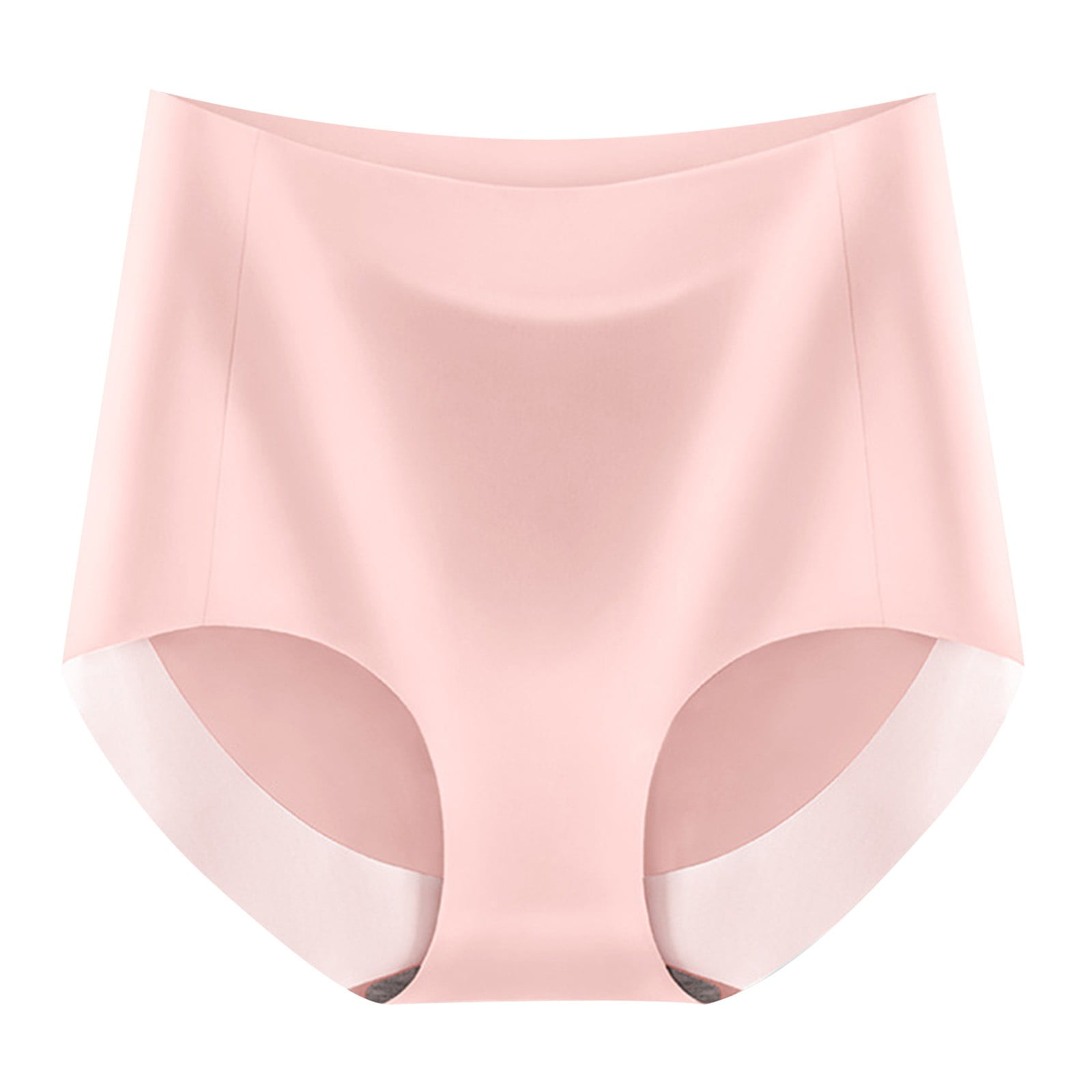 Shapewear Underwear Breathable Wicking Microfiber High Waist Ice Silk Panty  Pink M